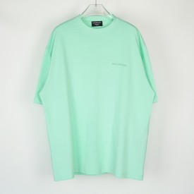 Balenciaga Logo Medium Fit T-shirt in Green