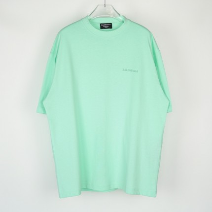 Balenciaga Logo Medium Fit T-shirt in Green