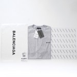 Balenciaga Logo Medium Fit T-shirt in Grey