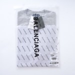 Balenciaga Logo Medium Fit T-shirt in Grey