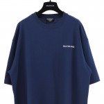 Balenciaga Logo Medium Fit T-shirt in Navy