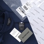 Balenciaga Logo Medium Fit T-shirt in Navy