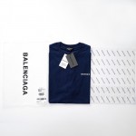 Balenciaga Logo Medium Fit T-shirt in Navy