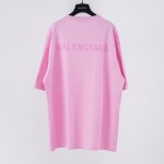 Balenciaga Logo Medium Fit T-shirt in Pink