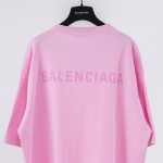 Balenciaga Logo Medium Fit T-shirt in Pink