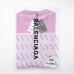 Balenciaga Logo Medium Fit T-shirt in Pink