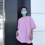 Balenciaga Logo Medium Fit T-shirt in Pink