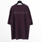 Balenciaga Logo Medium Fit T-shirt in Purple