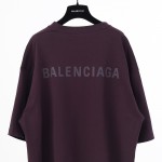 Balenciaga Logo Medium Fit T-shirt in Purple