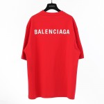 Balenciaga Logo Medium Fit T-shirt in Red