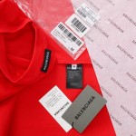 Balenciaga Logo Medium Fit T-shirt in Red