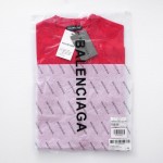 Balenciaga Logo Medium Fit T-shirt in Red