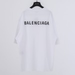 Balenciaga Logo Medium Fit T-shirt in White