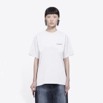 Balenciaga Logo Medium Fit T-shirt in White