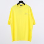 Balenciaga Logo Medium Fit T-shirt in Yellow