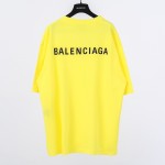 Balenciaga Logo Medium Fit T-shirt in Yellow