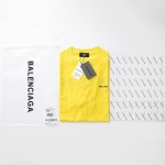 Balenciaga Logo Medium Fit T-shirt in Yellow