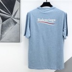 Balenciaga logo printed short sleeves T-shirt Blue