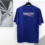 Balenciaga logo printed short sleeves T-shirt Royal Blue