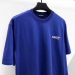 Balenciaga logo printed short sleeves T-shirt Royal Blue