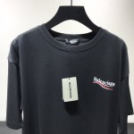 Balenciaga logo printed short sleeves T-shirt Black