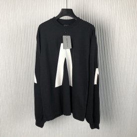 Balenciaga Music Archive Series Connected Long Sleeve T-shirt Oversized in Black