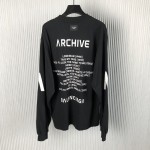 Balenciaga Music Archive Series Connected Long Sleeve T-shirt Oversized in Black