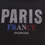 Balenciaga Paris Strass T-shirt Oversized in Black