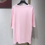 Balenciaga Oversized Small Logo T-shirt Pink