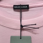 Balenciaga Oversized Small Logo T-shirt Pink