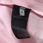 Balenciaga Oversized Small Logo T-shirt Pink