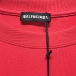 Balenciaga Oversized Small Logo T-shirt Red