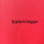 Balenciaga Oversized Small Logo T-shirt Red