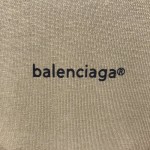 Balenciaga Oversized Small Logo T-shirt Tan