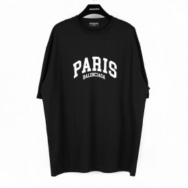 Balenciaga Cities Paris T-shirt Medium Fit in Black