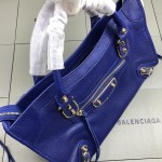 Balenciaga Classic City Shoulder Bag Electric Blue