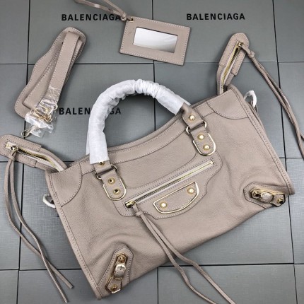 Balenciaga Classic City Shoulder Bag Grey/Gold