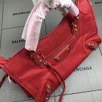 Balenciaga Classic City Shoulder Bag Red/Gold