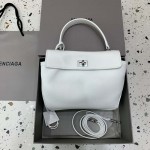 Balenciaga Rodeo Mini Handbag in White / Silver Hardware