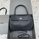 Balenciaga Rodeo Small Handbag in Grey / Silver Hardware