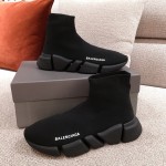 Balenciaga Speed Clear Sole Sneakers Black Color