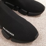 Balenciaga Speed Clear Sole Sneakers Black Color