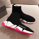 Balenciaga Speed Clear Sole Sneakers Black / Rose