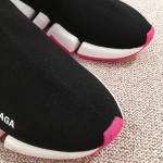 Balenciaga Speed Clear Sole Sneakers Black / Rose