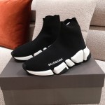 Balenciaga Speed Clear Sole Sneakers Black / White