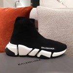 Balenciaga Speed Clear Sole Sneakers Black / White