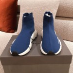 Balenciaga Speed Clear Sole Sneakers Blue