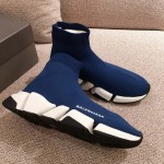 Balenciaga Speed Clear Sole Sneakers Blue