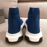 Balenciaga Speed Clear Sole Sneakers Blue