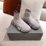 Balenciaga Speed Clear Sole Sneakers Grey